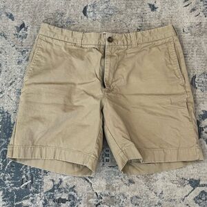 J.Crew Reade Flat Front Khaki Cotton Shorts Size 33